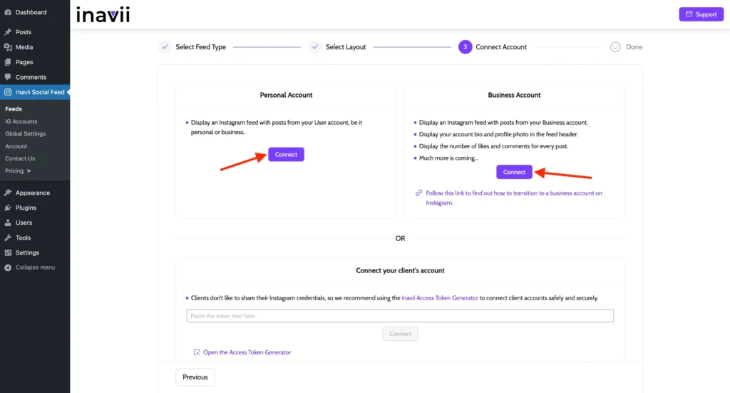 Connect your Instagram account