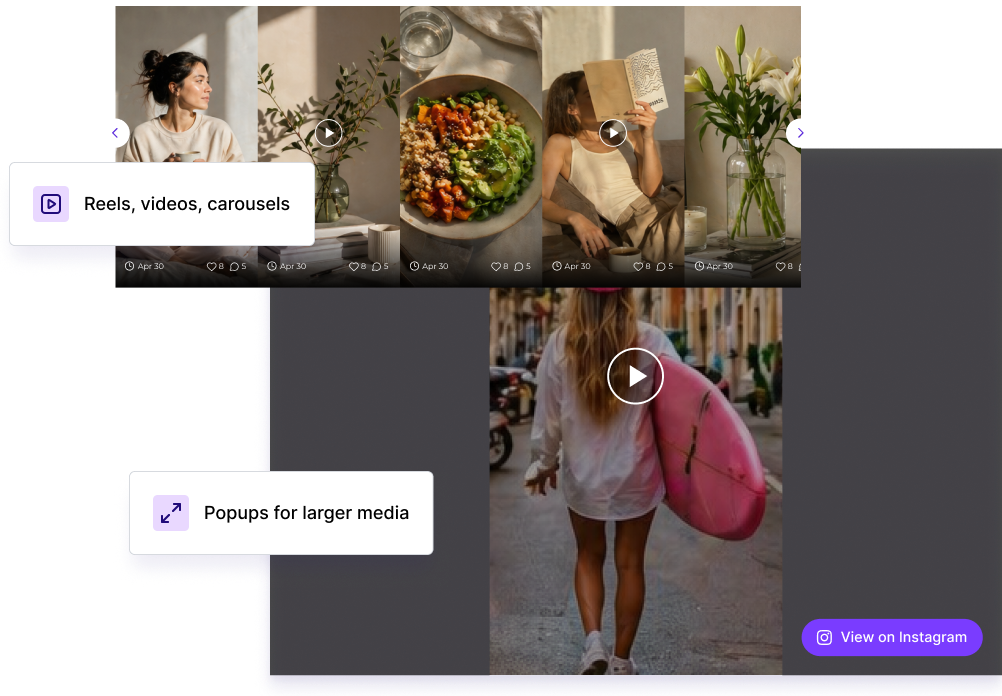 Instagram feed infinite