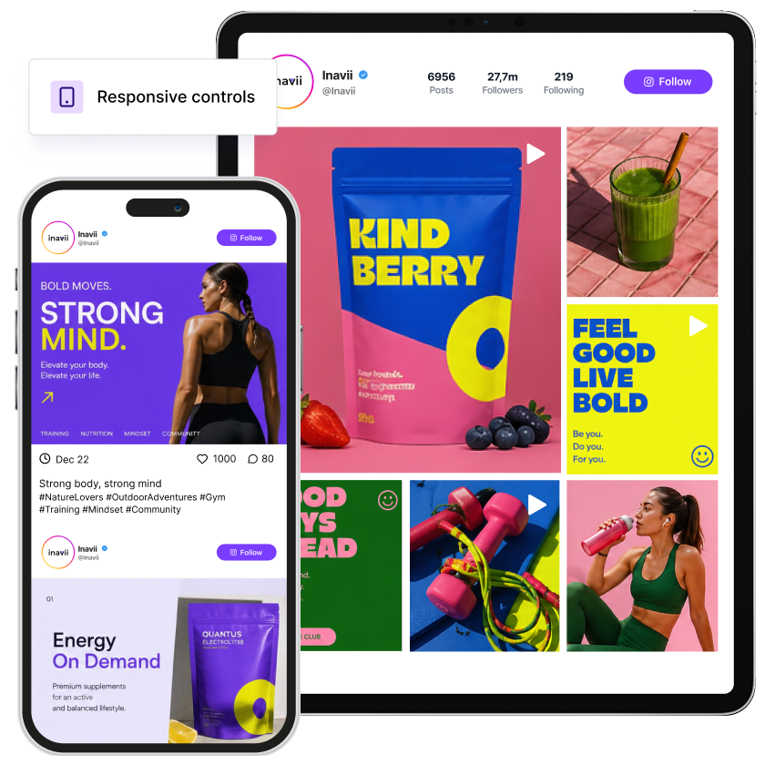 Instagram feed focus